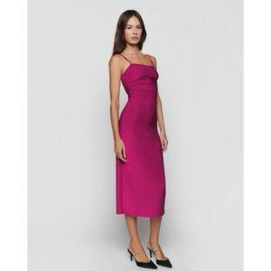 New Reformation Breslin Dress - Pink Sparkle Size XL